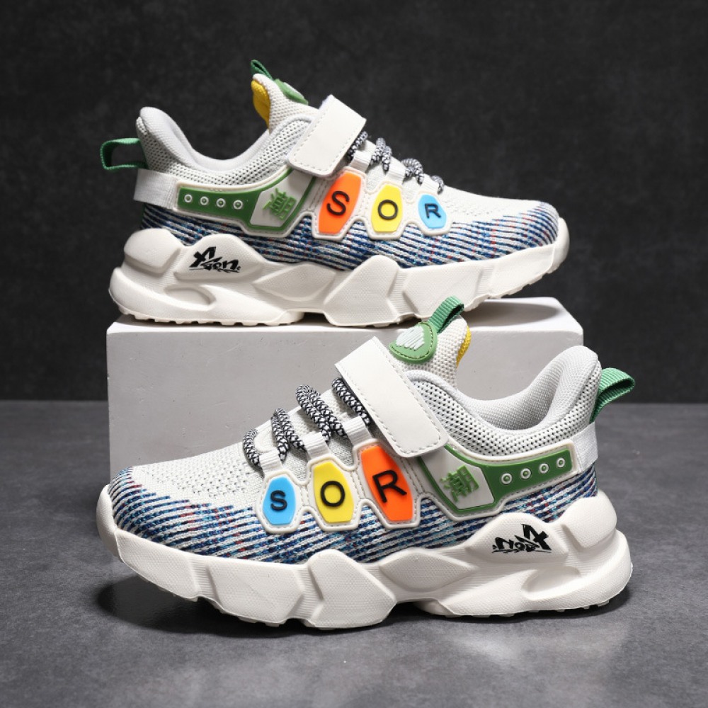 Children's New Lightweight Breathable Flying Woven Sports Shoes