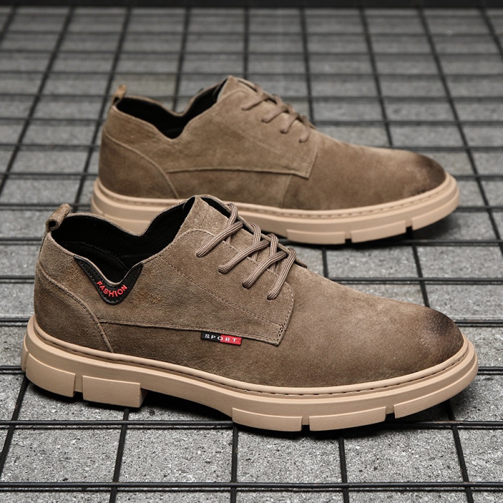 Men's Casual Leather Shoes New Autumn Tooling Trendy Leather Boots